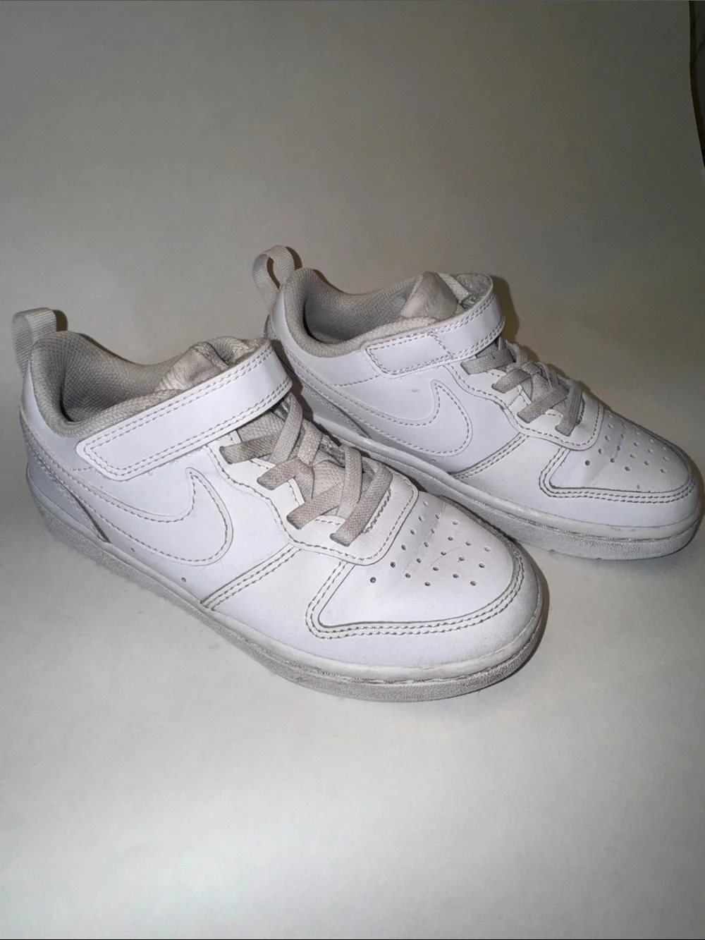 Nike Kids 13 White Velcro & Lace Low-Top Sneakers